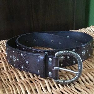 Fossil medium leather belt